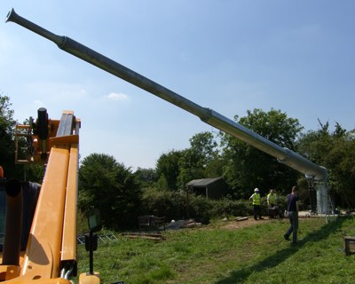 Test lift (Dave Houston, me, my son without hi-vis!)