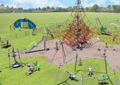 CGI of Moorgate play area